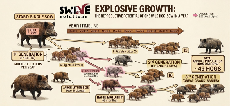 Wild Pig Population Growth Explained